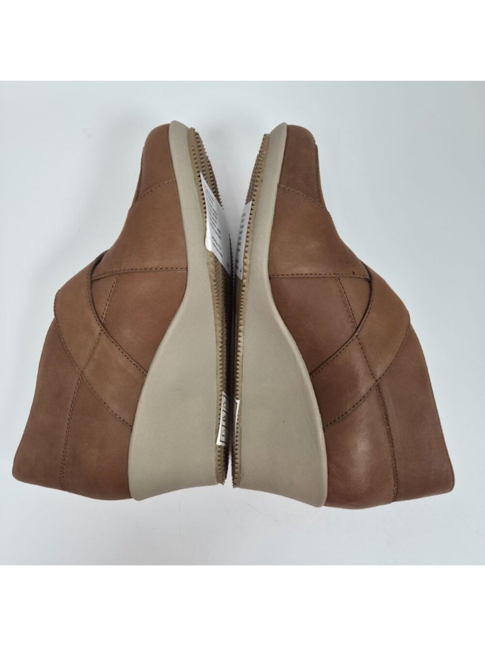 Mozo Descanso Women's Brown Leather Wedge Shoes US Size 7 NWOT SAMPLE - Picture 5 of 9